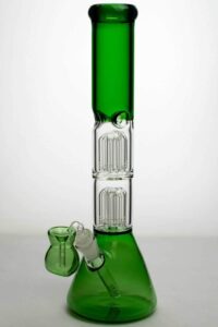 15" Double 6 Tree Arms Percolator | Water Glass Bongs | Free NZ Shipping