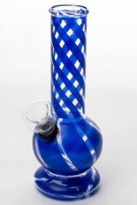 6″ hollow base glass water bong