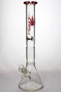 18" Genie Color Dot Curved Tube | Water Glass Bongs | Free NZ Shipping