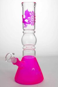 12" Coated Glass Water Bong | Beaker Bong For Sale | Free NZ Shipping