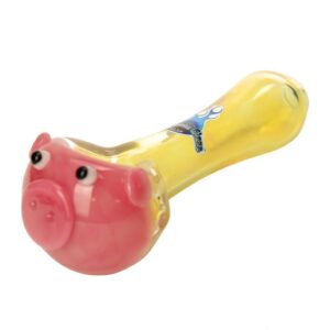 Chameleon Glass Porky Pig Hand Pipe | Marijuana Pipes | Weed Bowls