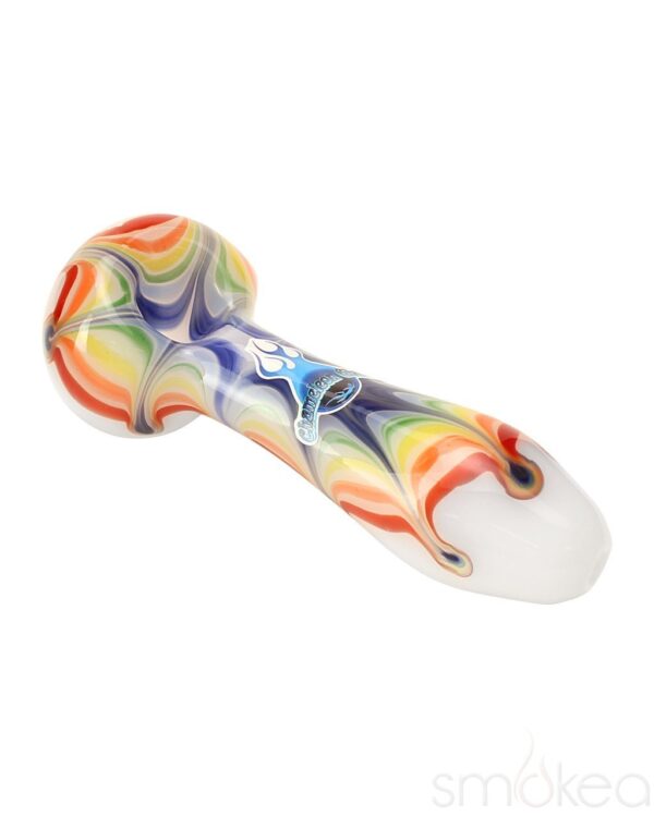 Chameleon Glass Rainbow Splat Spoon Hand Pipe | Weed Bowl | Glass Pipe