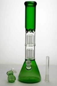 15" Double 6 Tree Arms Percolator | Water Glass Bongs | Free NZ Shipping