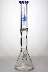 18" Genie Color Dot Curved Tube | Water Glass Bongs | Free NZ Shipping
