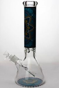 14" Geometric Heavy Glass Beaker Water Bong For Sale | Free NZ Shipping