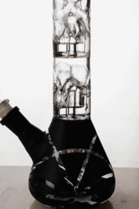 12" Double Dome Perc Beaker Bong | Cheap Bong For Sale | Free NZ Shipping