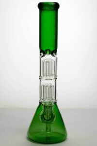 15" Double 6 Tree Arms Percolator | Water Glass Bongs | Free NZ Shipping