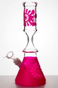 12″ color coated glass water bongs
