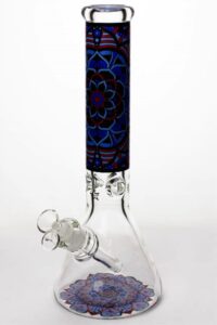 14" Geometric Heavy Glass Beaker Water Bong For Sale | Free NZ Shipping