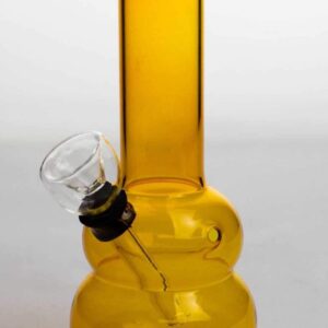 6″ yellow glass water bong