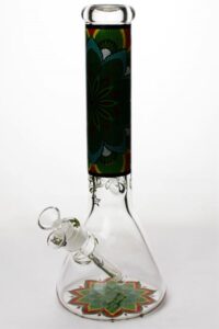 14" Geometric Heavy Glass Beaker Water Bong For Sale | Free NZ Shipping