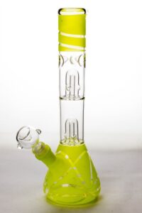 12" Double Dome Perc Beaker Bong | Cheap Bong For Sale | Free NZ Shipping