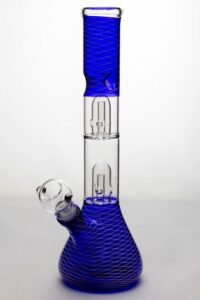 12" Double Dome Patterned Beaker Bong | Cheap Bongs | Free NZ Shipping