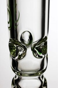 14.5" Genie Color Dot Curved Tube | Water Glass Bongs | Free NZ Shipping