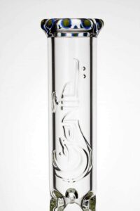 18" Genie Yellow Dot Tube Glass Bong | Bongs For Sale | Free NZ Shipping
