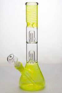 12" Double Dome Patterned Beaker Bong | Cheap Bongs | Free NZ Shipping