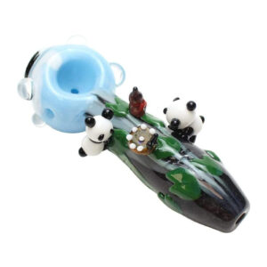 Empire Glassworks Small Climbing Pandas Spoon Pipe | Weed Pipe | Pipes