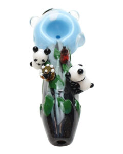 Empire Glassworks Small Climbing Pandas Spoon Pipe | Weed Pipe | Pipes