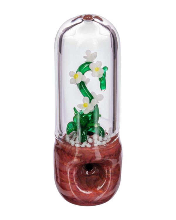 White Orchid Hand Pipe | Glass Pipes | Smoking Bowls | Weed Bowl