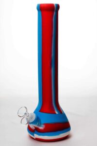 13" Stripe Silicone Beaker Bong | Best Bongs Online | Free NZ Shipping
