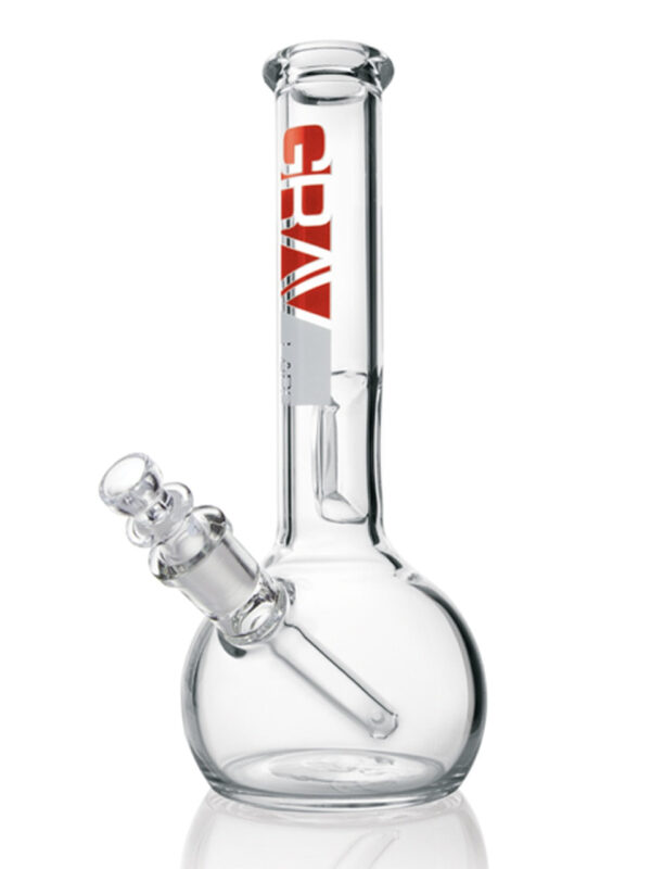 Grav Labs 8″ Round Water Pipe w/ Fixed Downstem – Clear
