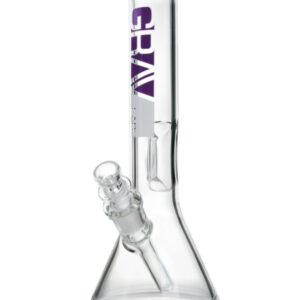 Grav Labs 12″ Beaker Water Pipe w/ Fixed Downstem – Black
