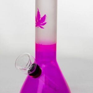 6″ Two tone color pink glass water bong