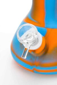 13" Stripe Silicone Beaker Bong | Best Bongs Online | Free NZ Shipping