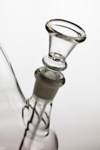 8″ glass water bong with bowl stem