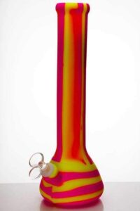 13" Stripe Silicone Beaker Bong | Best Bongs Online | Free NZ Shipping