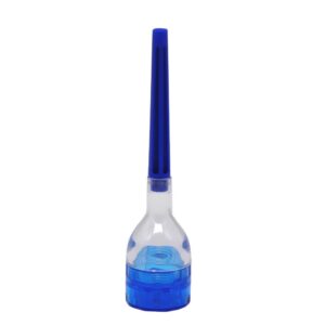 Funnel 3 Layer Herb Grinder W/roll Tube ( 4 Colors ) - Blue