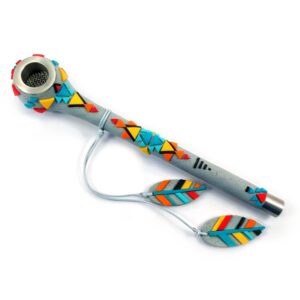 Gadzyl Long Aztec Metal Pipe | Bowl For Weed | Marijuana Pipes | Pipes