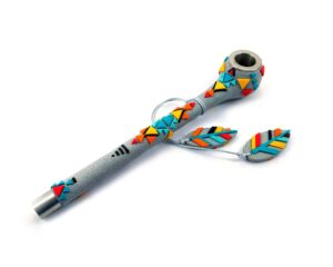 Gadzyl Long Aztec Metal Pipe | Bowl For Weed | Marijuana Pipes | Pipes