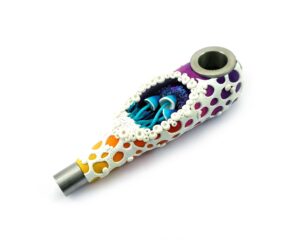 Gadzyl Orange Mushroom Metal Pipe | Unique Smoke Pipes | Pot Pipes