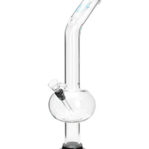 Glowfly Glass 18" Bent Bubble Bong w/ Removable Base/Unique Glass Bong