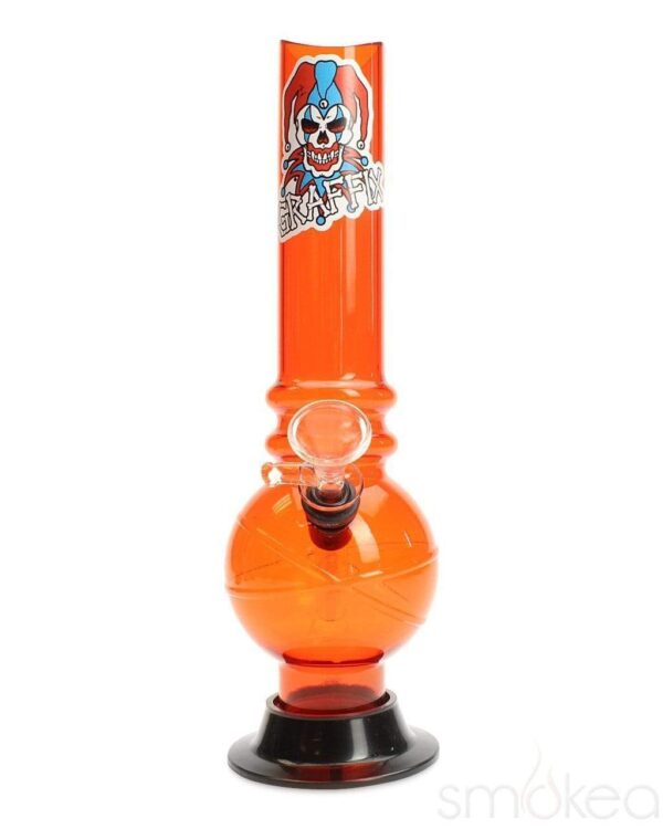 Graffix 10" Bubble Skinny Acrylic Bong | Cheap Bongs For Sale | Bomgs