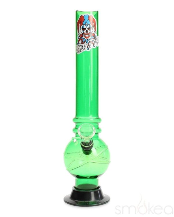 Graffix 12" Bubble Skinny Acrylic Bong | Cheap Bongs For Sale | Bomgs
