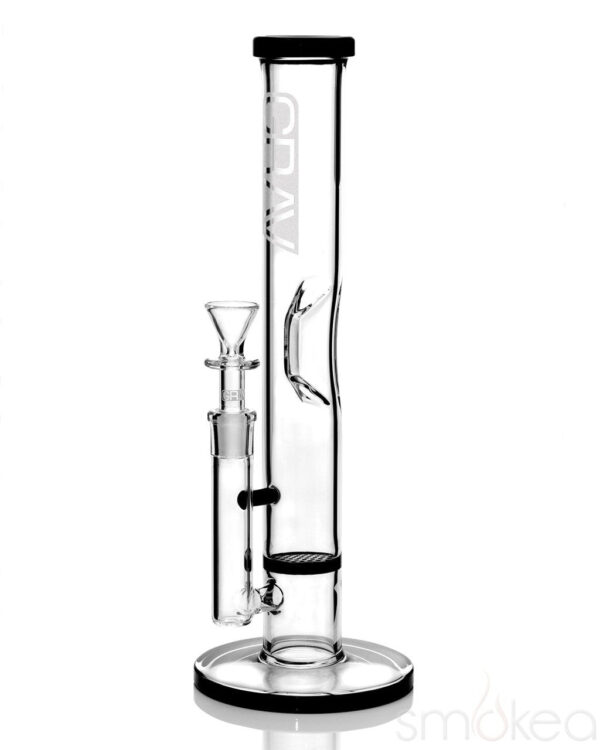 GRAV 12" Straight Base Bong w/ Disc | Glass Bongs For Sale | Bomgs