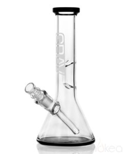 GRAV 8" Beaker Bong w/ Fixed Downstem | Glass Bongs | Beaker Bongs