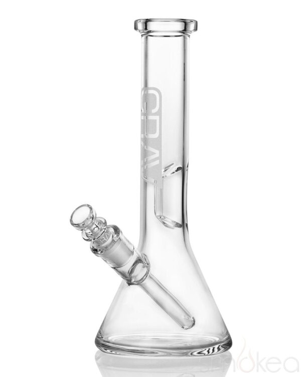 GRAV 8" Beaker Bong w/ Fixed Downstem | Glass Bongs | Beaker Bongs