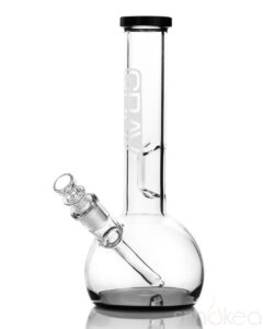 GRAV 8" Round Waterpipe w/ Fixed Downstem | Cool Glass Bongs | Bomgs