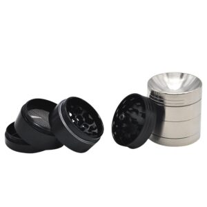 Herb Grinder With Mixing Concave Lid 4 Layer Small 40Mm (2 Color)