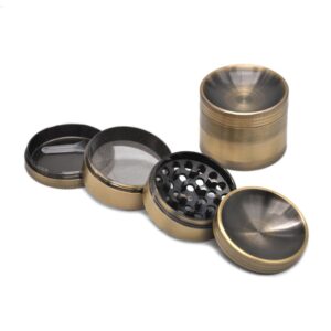 Herb Grinder With Mixing Concave(Ashtray) Lid 4 Layer 63 Mm
