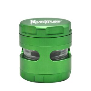 Honeypuff 4 Layer Herb Grinder With Transparent Window 61 Mm (7 Color)