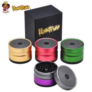 Honeypuff Bluetooth Speaker 4 Layer 48Mm Novelty Herb Grinder (4 Colors)