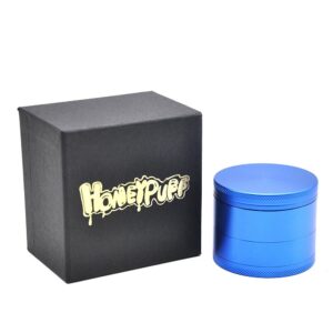 Honeypuff Novelty Flower Pedal Herb Grinder 4 Layer (3 Colors) - Blue