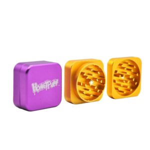 Honeypuff Square Novelty Herb Grinder 2 Layer 47Mm (2 Color)