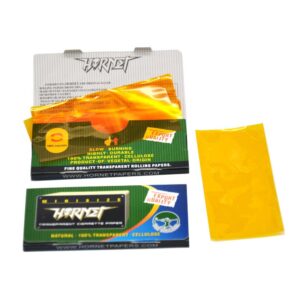 Hornet Transparent Gold Cellulose Rolling Papers 78Mm 50 Papers