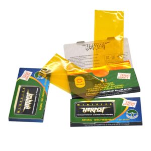 Hornet Transparent Gold Cellulose Rolling Papers 78Mm 50 Papers