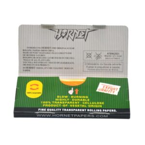 Hornet Transparent Gold Cellulose Rolling Papers 78Mm 50 Papers